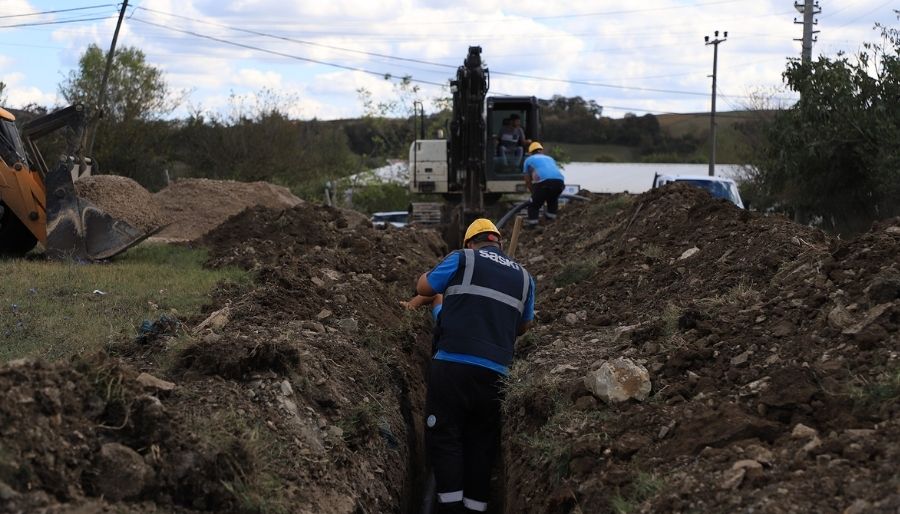 burhaniye icme suyu Burhaniye Mahallesinde bin 500 metrelik içme suyu hattı yenileniyor