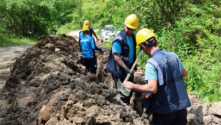 geyve kamisli saski Geyve Kamışlı’nın 5 bin metrelik içme suyu hattı yenileniyor