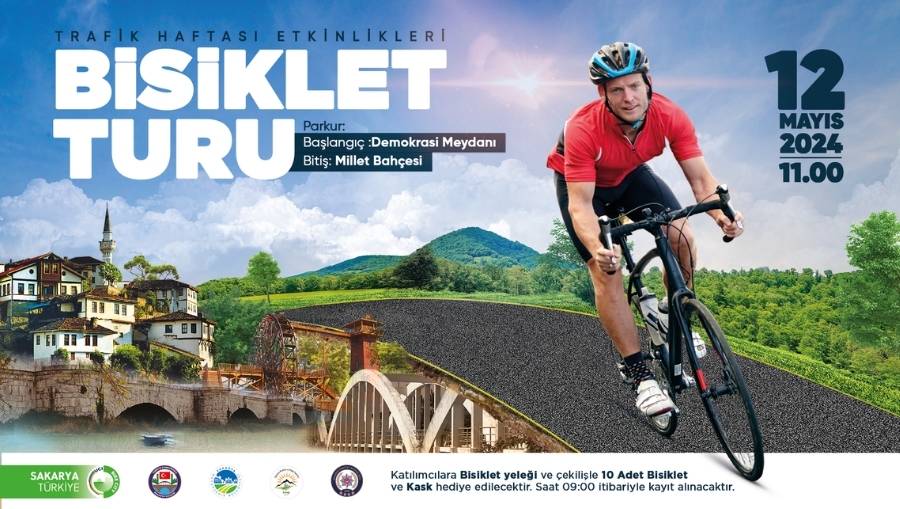sakarya bisiklet turu Sakarya'da pedallar güvenli bir trafik için dönecek
