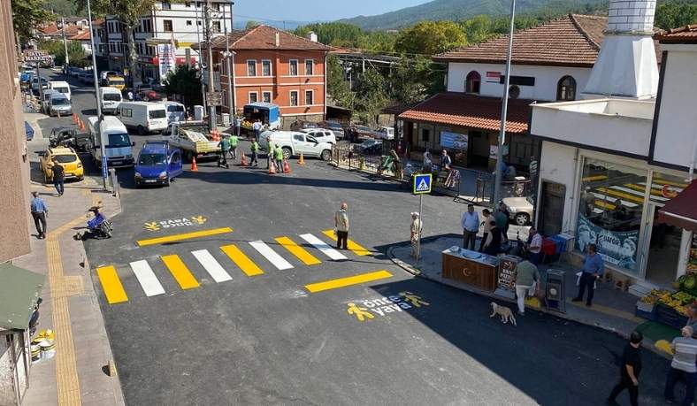 tarakli ankara caddesi yol yenileme 1 Taraklı’nın Yeni Yüzü Bölge Halkı ve Misafirlerden Tam Not Aldı