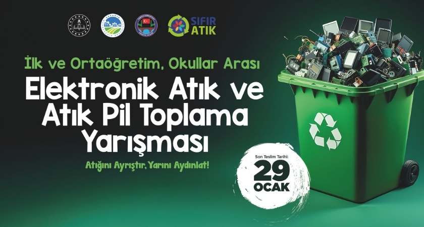 elektronik atik ve pil toplama yarismasi Elektronik Atık ve Atık Pil Toplama Yarışması Başlıyor