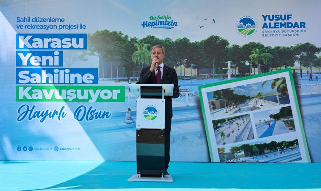 karasu rekrasyon projesi 3 Yeni Mahalle Sahil Düzenleme ve Rekreasyon projesinin temeli atıldı