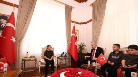 Sakarya Valiliği’nde 23 Nisan'da Öğrenciler Temsili Olarak Görev Aldı