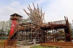 otomatik taslak 0ddb66cb Aziz Duran Parkı’ndaki Tarihi Çark ve Yel Değirmeni Aslına Uygun Yenileniyor