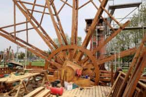 otomatik taslak 2f845b89 Aziz Duran Parkı’ndaki Tarihi Çark ve Yel Değirmeni Aslına Uygun Yenileniyor