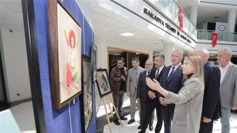 SATSO'da Kabia'rt Sanat Topluluğu Karma Sergisi Ziyarete Açıldı