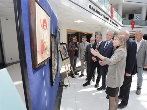 SATSO'da Kabia'rt Sanat Topluluğu Karma Sergisi Ziyarete Açıldı