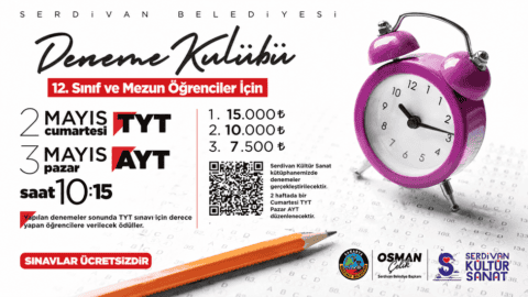 Serdivan Deneme Kulübü Sınavlarında Katılım Artıyor, Başarılı Öğrencilere Ödül Veriliyor